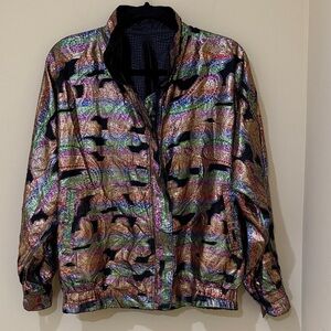 RAFAEL Vintage 80s Oskar Reversible jacket |Summer jacket |Bomber Jacket paisley